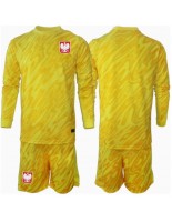 Polen Keeper Hjemmedraktsett Barn EM 2024 Lange ermer (+ bukser)